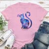 Purrfect Start - Artisan Kitty & Butterfly Standard Tee LT Pink