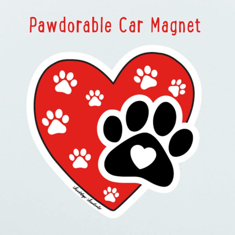 Paws Prints In My Heart - Car Magnet- Helps Feed Hungry Cats in Need