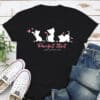 Purrfect Start - Kitties & Butterflies Standard Tee Black With Pink
