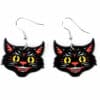 The Crazy Black Cat Dangle Earring- Gifts for Cat Mom, Black Cat Dangle Earring, Cat Lover Earrings - Image 2
