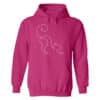 Purr Play Kitty Stretch Hoodie Hot Pink