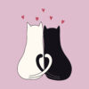 Purrrfect Love Cats Standard Tee Pink - Image 2