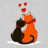 Pawdorable Love Cats Standard Tee Heather Grey - Image 2