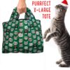 FREE Kitties Christmas Shopping Travel Shoulder Bag- Folding Grocery Tote Pouch Bag