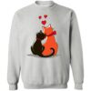 Pawdorable Love Cats Sweatshirt Heather Grey