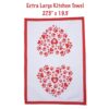 Mother's Day Paws of Love: Heart-Shaped Paw Print Towel 27.5" x 19.5", Donates 3 Meals to Shelter Cats - Image 3