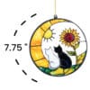 Two Cats on Crescent Moon Suncatcher– Handcrafted Acrylic Window Ornament- Helps Feed Hungry Shelter Cats in Need - Image 5