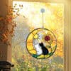 Two Cats on Crescent Moon Suncatcher– Handcrafted Acrylic Window Ornament- Helps Feed Hungry Shelter Cats in Need - Image 3