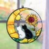 Two Cats on Crescent Moon Suncatcher– Handcrafted Acrylic Window Ornament- Helps Feed Hungry Shelter Cats in Need - Image 8