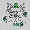 Happy St Paddy’s Cat Standard Tee Heather Grey - Image 2