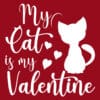 My Cat is My Valentine Sitting Pretty Standard Tee Red - Image 2