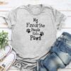 My Favorite People Have Paws ! Standard Tee Heather Grey
