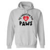 My Valentine has PAWS ! Hoodie Heather Grey