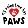 My Valentine has PAWS ! Standard Tee White - Image 2