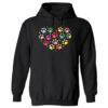 Pretty Paw Heart Hoodie Black