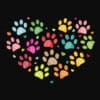 Pretty Paw Heart Standard Tee Black - Image 2