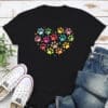 Pretty Paw Heart Standard Tee Black