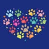Pretty Paw Heart Sweatshirt Royal Blue - Image 2