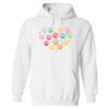 Pretty Paw Heart Hoodie White