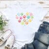 Pretty Paw Heart Standard Tee White