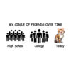 My Circle Of Friends… Cats Standard Tee White - Image 2