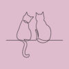 My Best Friend & Me Cat Standard Tee Light Pink - Image 2
