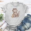 Mommy Cat & Kitty Standard Tee Heather Grey