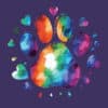 Paws Of Love Standard Tee Purple - Image 2