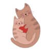 Snuggle Cats Hearts Standard Tee White - Image 2