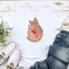 Snuggle Cats Hearts Standard Tee White