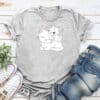 Kitty Loves Mom Cat Standard Tee Heather Grey