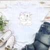 Kitty Loves Mom Cat Standard Tee White