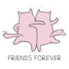 Best Friends Forever Cats Dancing Kitties Standard Tee White - Image 2