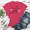 My Cat is My Valentine Love Letters Standard Tee Pink