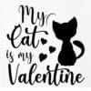 My Cat is My Valentine Sitting Pretty Sweatshirt White - Image 2