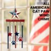 Cats & Freedom Stars & Stripes Cat Paws Wind Chime - All American Cat Home/ Garden Decor