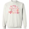 My Valentine Has Paws Sweet Sweatshirt White
