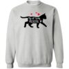 My Cat is My Valentine Walking Pretty Sweatshirt Heather Grey