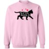 My Cat is My Valentine Walking Pretty Sweatshirt Light Pink