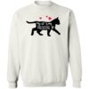 My Cat is My Valentine Walking Pretty Sweatshirt White