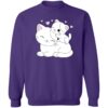 Kitty Loves Mom Cat Sweatshirt Purple