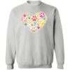 Watercolor Artisan Paw Sweatshirt Heather Grey