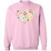 Watercolor Artisan Paw Sweatshirt  Light Pink