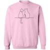 My Best Friend & Me Cat Sweatshirt Light Pink