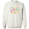 Pretty Paw Heart Sweatshirt White