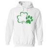 Paw &  Shamrock St. Paddys Day Hoodie White