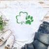 Paw &  Shamrock St. Paddys Day Standard Tee White