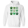Paws & Bows & Shamrocks Hoodie White