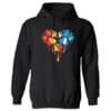 Painted Paw Hoodie Black