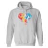 Painted Paw Hoodie Heather Grey